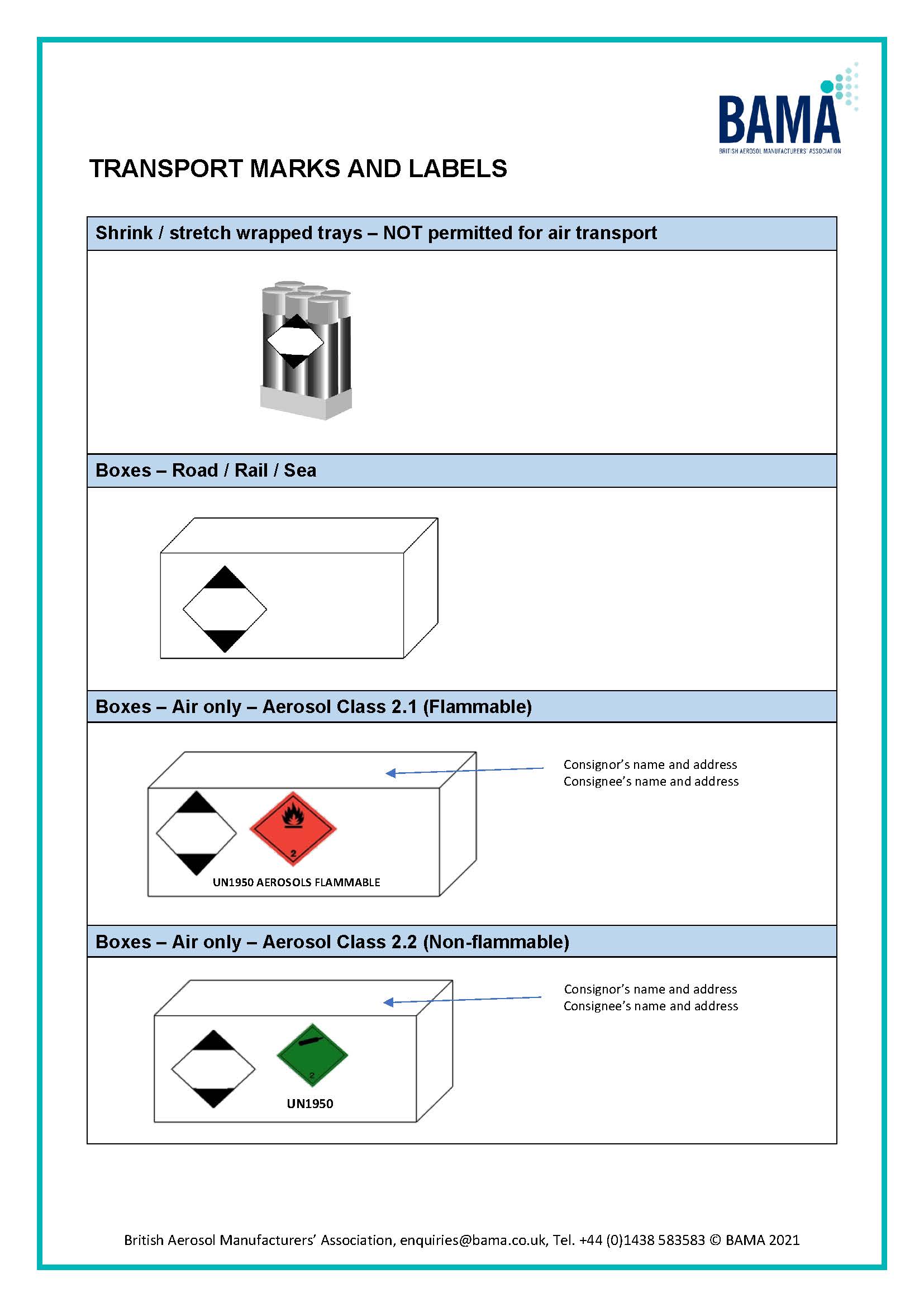 Transport Marks & Labels